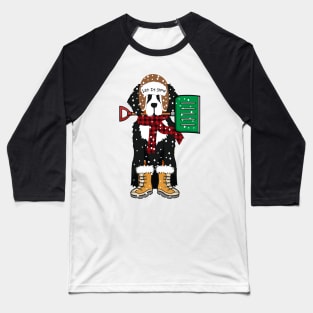 Let It Snow Bernese Mountain Dog Baseball T-Shirt